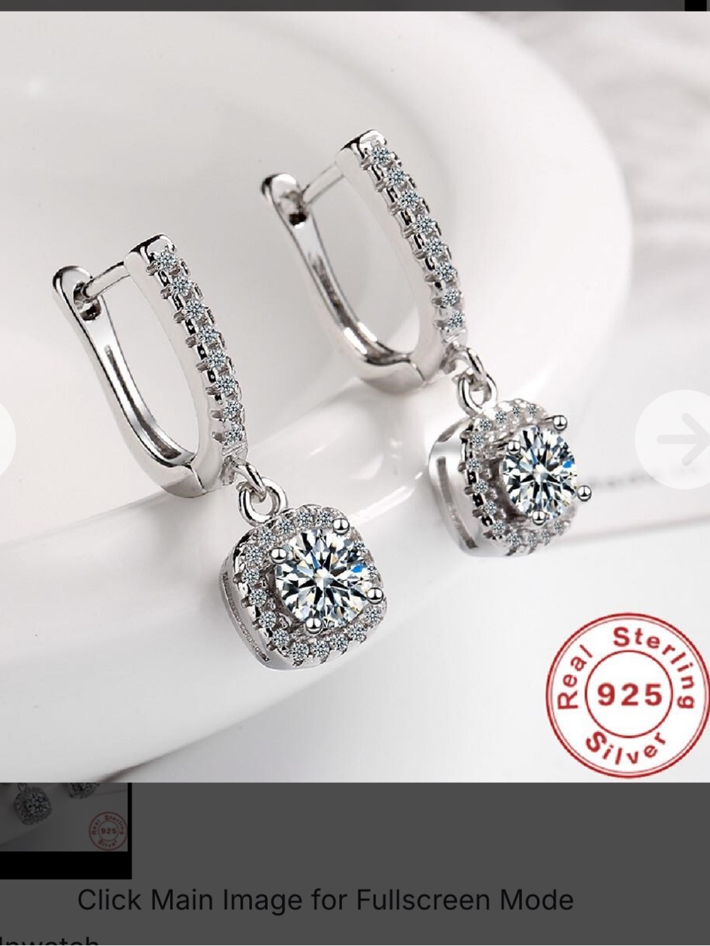 2 Ct Moissanite Huggie Hoop Earrings